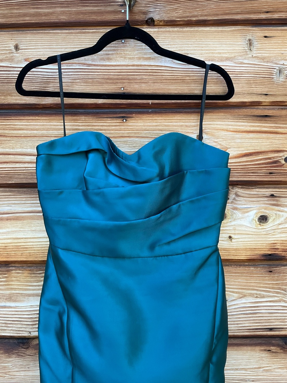NWT Donna Karan Green Strapless Sweetheart Gown Size 4 - Picture 6 of 13